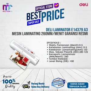 Deli Laminator E14379 A3 Mesin Laminating 260MM/Menit Garansi Resmi