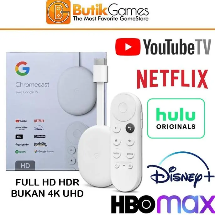 Google Chromecast with Google TV HD (Bukan 4K)