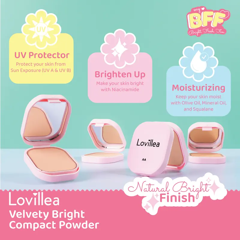 LOVILLEA Velvety Bright Compact Powder 9gr 2