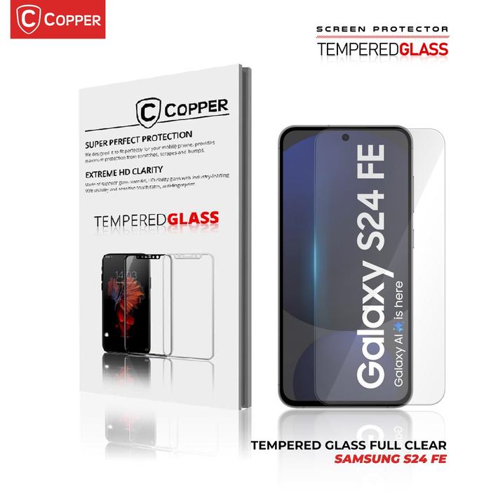Gambar COPPER - Tempered Glass Full Clear - Samsung S24 FE dari Copper Official Balikpapan Kota Balikpapan Tokopedia