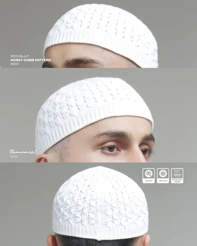 SAMASE PECI RAJUT BEANIE HAT COTTON COMBED F006P 1