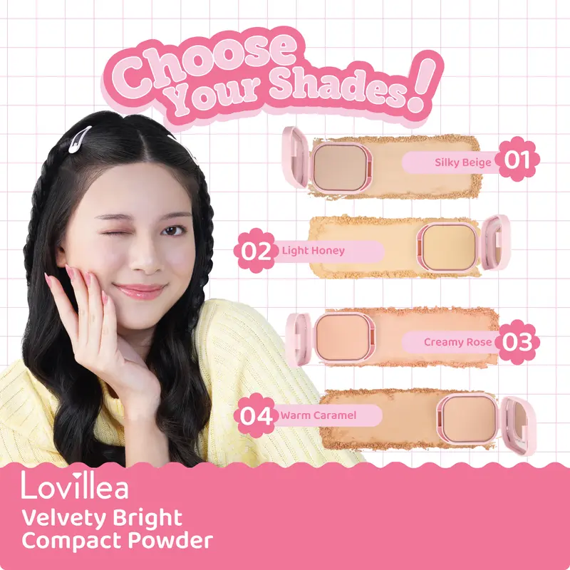 LOVILLEA Velvety Bright Compact Powder 9gr 1