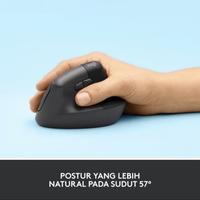 Gambar Logitech LIFT Vertical Ergonomical Wireless Silent Bluetooth Mouse - Graphite dari Click & Go Tokopedia Kota Bandung 3 Tokopedia