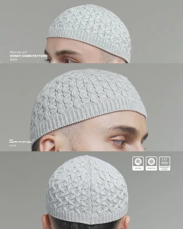 SAMASE PECI RAJUT BEANIE HAT COTTON COMBED F006P 0