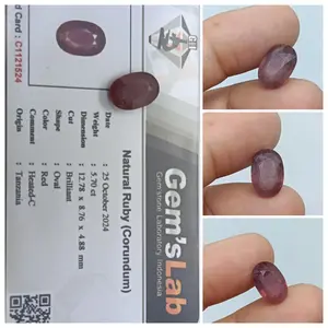 Natural Ruby Tanzania Afrika 5,6 ct memo GLI