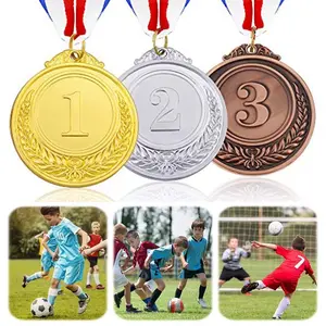 Medali Warna Emas Perak Perunggu Medali Logam Custom Medali Juara 1