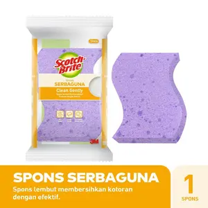 3M Scotch Brite Spons Cuci Piring Serbaguna / Spons Serbaguna Gentle Clean ID-T44