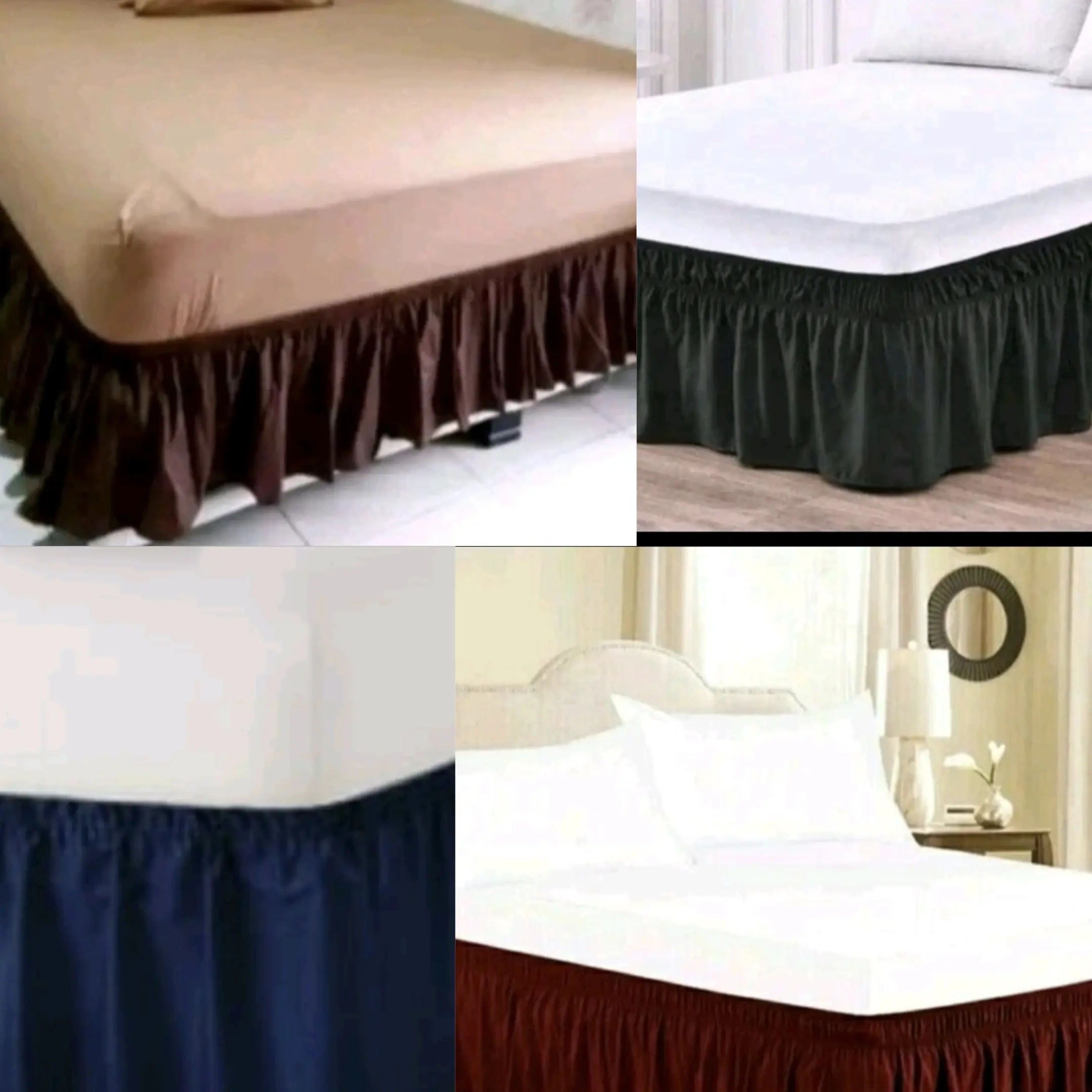 bedskirt polos | penutup kolong divan | rumbai tempat tidur