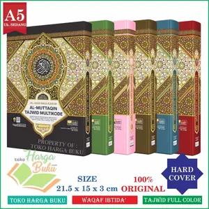 Al-Quran Al-Muttaqin A5 HC Nonterjemah Waqaf Ibtida Bendera Warna Warna Rasm Usmani Multikode - Al-Qosbah