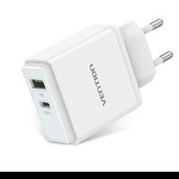 Gambar USB-C Charger 2 in 1 PD3.0 20W QC3.0 18W Wall Charger - EU Standard, Black dari XLink Surabaya Kota Surabaya 1 Tokopedia