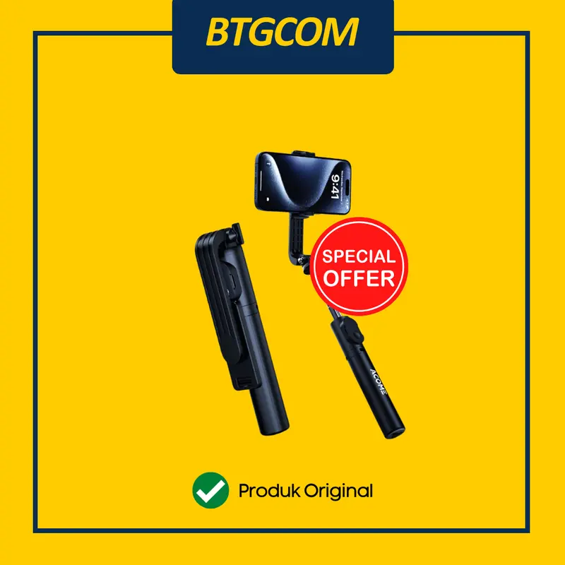 TRIPOD TONGSIS ACOME SS07A DENGAN REMOTE BLUETOOTH CONTROL TONGKAT HP SELFIE STICK PORTABLE FLEXIBLE 0