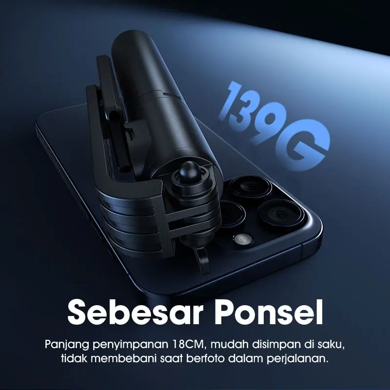 TRIPOD TONGSIS ACOME SS07A DENGAN REMOTE BLUETOOTH CONTROL TONGKAT HP SELFIE STICK PORTABLE FLEXIBLE 3