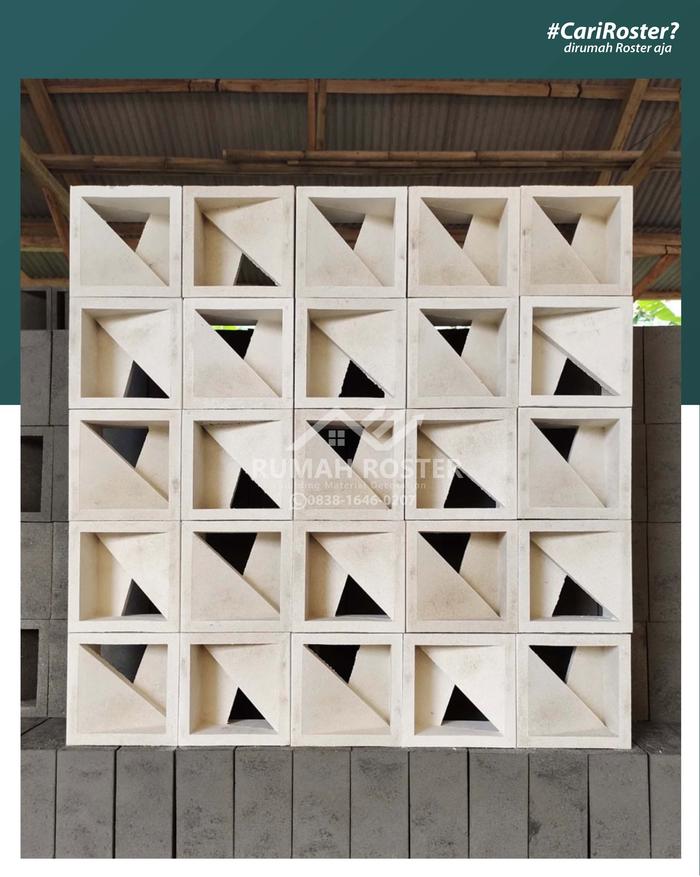 Jual Roster Beton/Roster Beton Minimalis/Loster Beton Motif V (2 Muka ...