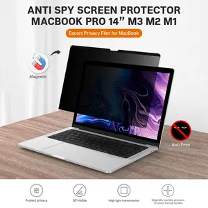 Anti Spy Magnetic untuk MacBook Pro 14 inch M4 M3 M2 M1 Screen Guard Privacy Anti-Peep Protection Pelindung Layar AntiGores Viral Intip Mengintip Privasi