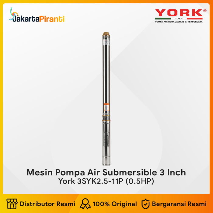 Gambar Mesin Pompa Submersible York 3SYK2.5-11P 0.50HP - Pompa Celup Dalam dari Jakarta Piranti Kota Tangerang Selatan Tokopedia