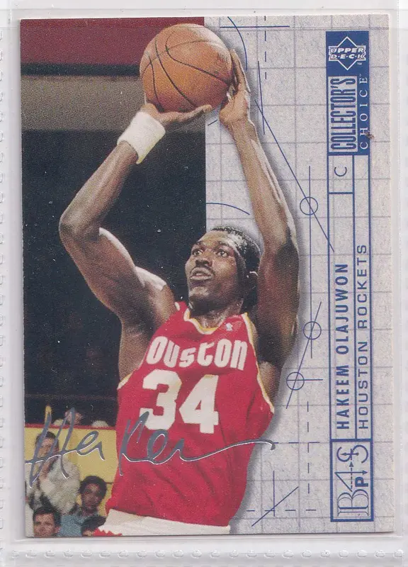 1994-95 Upper Deck Collector's Choice Silver Foil Signature #381 Blueprint for Success Hakeem Olajuwon 0