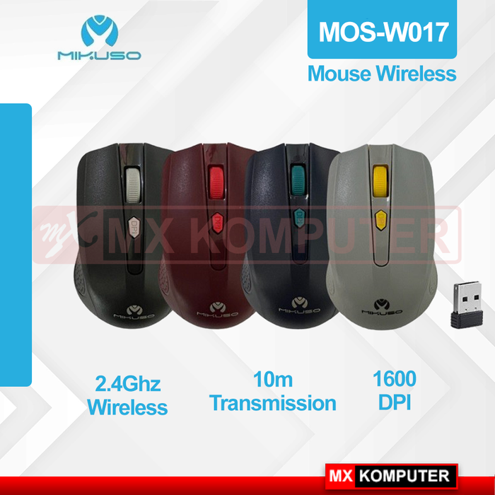 Gambar Mouse Wireless Mikuso MOS-W017 2.4Ghz Wireless Mouse W017 - Hitam dari MXKomputer Kab. Bantul Tokopedia