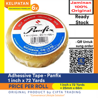 Gambar Adhesive / Isolasi / Selotip - Panfix - Selotip Bening 1 inch x 72 Yards (2.54cm x 66 Meter) Per roll dari Cipta Trading Kota Administrasi Jakarta Barat 2 Tokopedia