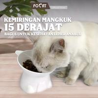Gambar TP Focat Tempat Makan Hewan Kaki Tinggi M92 Pet Feeder Pet Bowl - Sedang - Putih dari Focat Indonesia Kab. Tangerang 4 Tokopedia