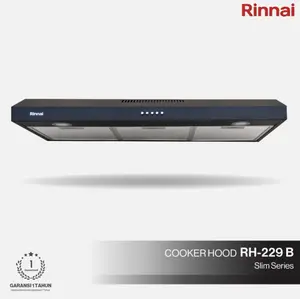 RINNAI RH 229 B - BLACK - COOKER HOOD 90 CM PENGHISAP ASAP / RH229B