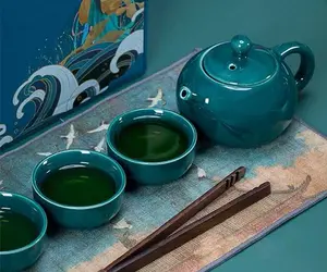 Perlengkapan Minum Teh Set / Tea Set Keramik / Ceramic Teapot Set