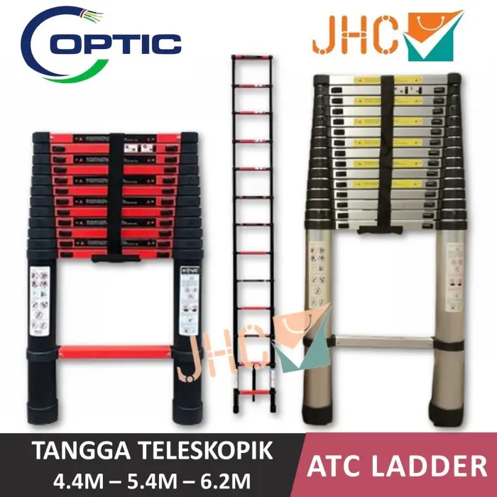 Tangga Teleskopik Lipat Aluminium 5 Meter 5.4M Single Telescopic Ladder 5.4M 0