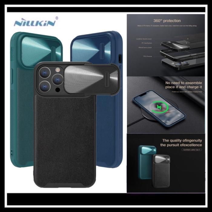 Gambar IPhone 13 Pro Max 6.7 Nillkin Camshield Leather S Original Hard Case Cover Casing Bumper Silicone - BLACK., IPH 13 PRO MAX. dari Original Shop Nillkin Kota Administrasi Jakarta Pusat Tokopedia