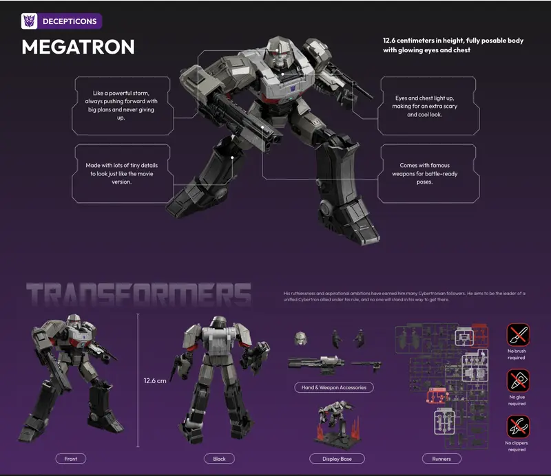 Blokees Transformers One Classic Class 12 CC12 Megatron Original Licensed Hasbro 5
