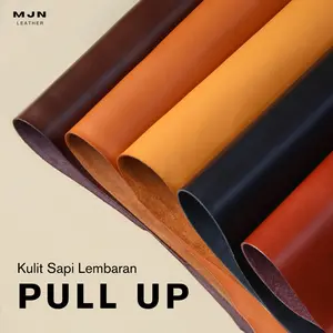 Kulit Sapi Asli Lembaran Motif Pull Up ukuran A4 tersedia juga roll