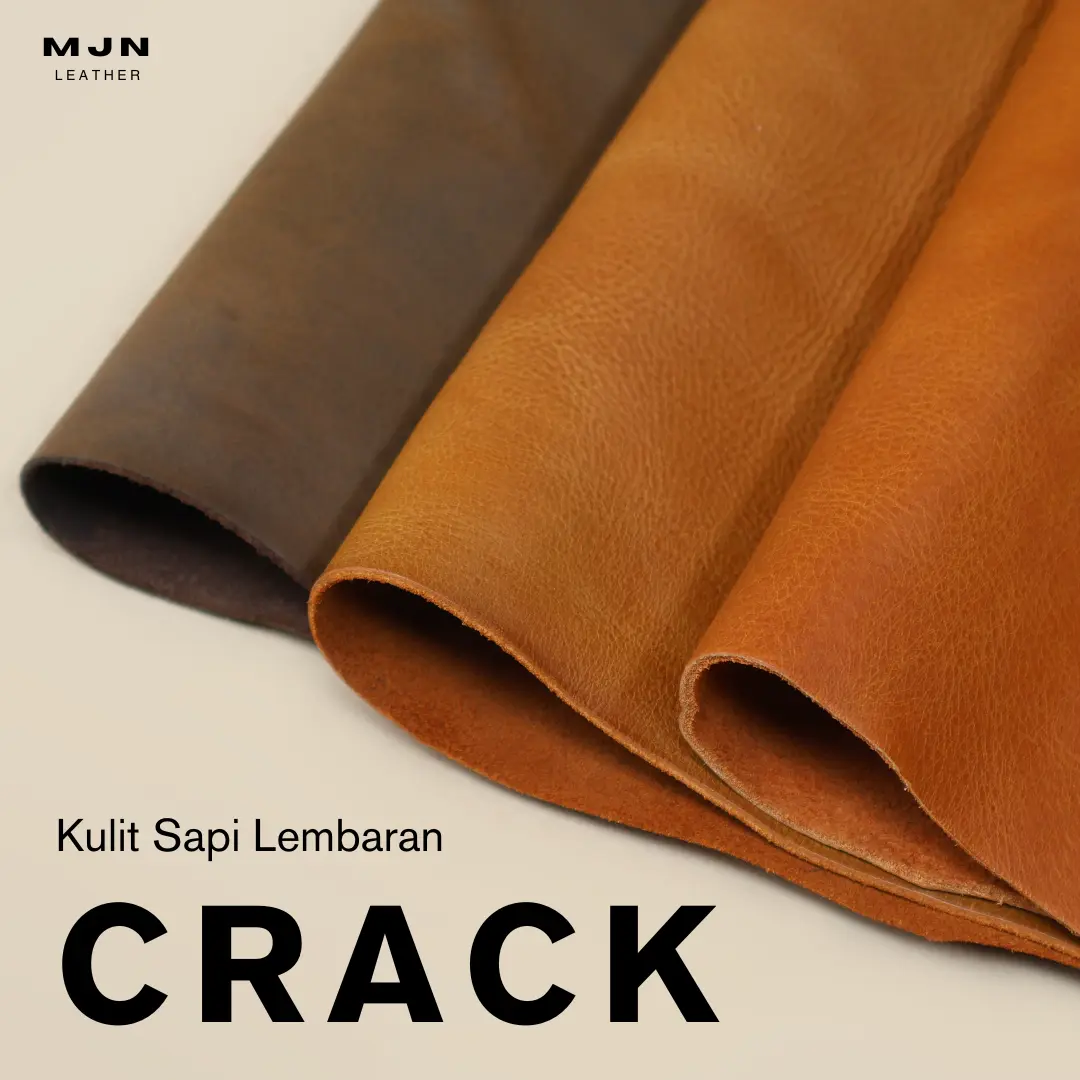 Kulit Sapi Pull Up Crack ukuran A4 premium tersedia juga roll