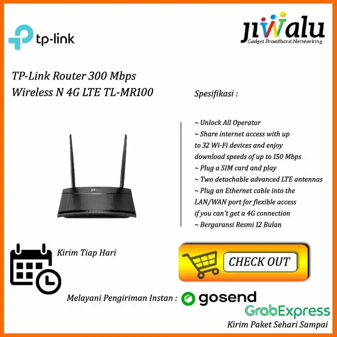Modem Router Home Wifi 4G LTE TP-LINK TL-MR100 Unlock All Operator