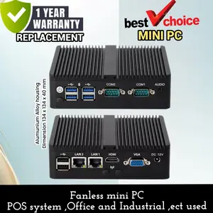 Mini PC Industrial -Intel Core i3 5010U -Ram 4GB -SSD 128GB -2 Serial port RS232 -2 Giga Lan