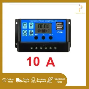 Solar Charge Controller LCD LED Display Solar PWM 12V/24V 10A  USB Panel Surya Charge