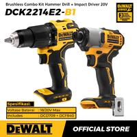 Gambar Dewalt Brushless Combo Kit Hammer Drill (DCD709) + Impact Driver (DCF840) 18/20V Max DCK2214E2-B1 dari Dewalt ID Kab. Bekasi 2 Tokopedia