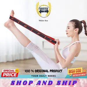 90*4cm Tali Elastis Yoga Tali Yoga Stretching Yoga Strap Tali Untuk Olahraga Otot ORIGINAL SAS