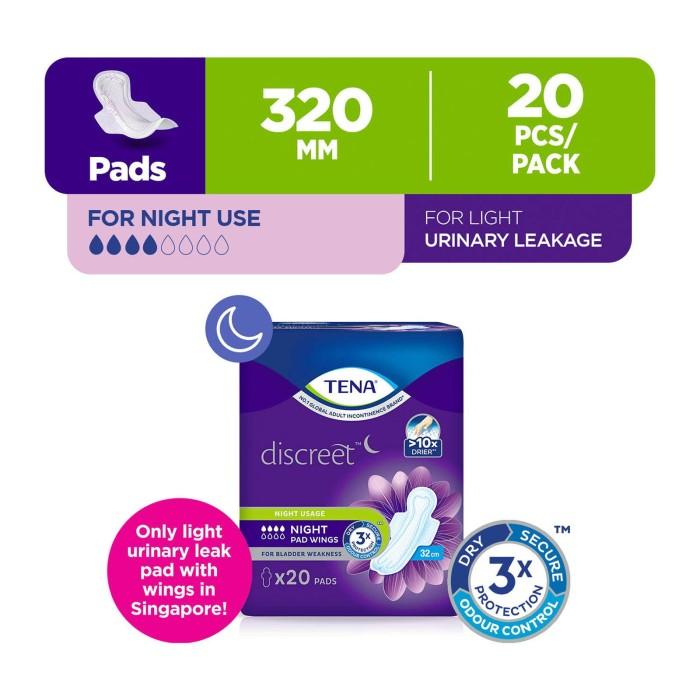 TENA Discreet Night 320mm W Wings (20s)