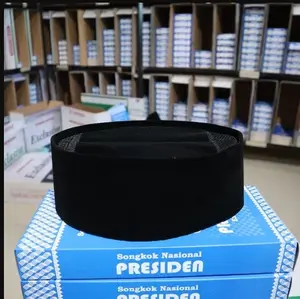 Songkok AC POLOS Peci Kopiah Nasional Hitam Polos