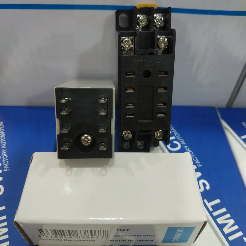 timer omron original h3y2 220vac 5 detik include socket/timer h3y 2 220vac 1