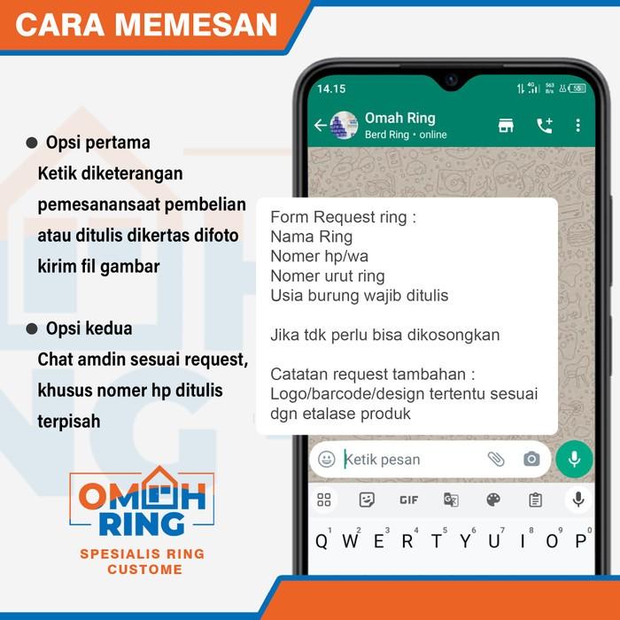 MK Barcode Custom 10 Pcs | OMAH RING | Dipastikan Barcode Ring Berfungsi NORMAL (Ring Murai, lb, perkutut, cendet merpati, jalak dll) 4