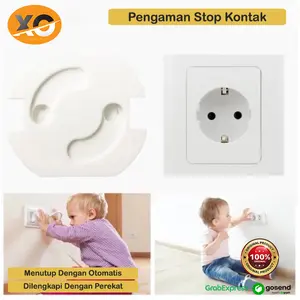 Pengaman Stop Kontak Listrik Anak Penutup Colokan Listrik Electric Socket Protect Pelindung Colokan Stop Kontak Dengan Perekat Tempel