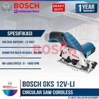 Gambar Bosch Circular Saw Cordless GKS 12V-LI 15MM 12V Mesin Potong Unit Only dari Bosch Tools Authorized BTS Kota Bogor 3 Tokopedia
