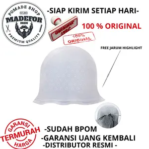 Topi Highligt Magic Cap Cat Rambut Topi Semir Cat Rambut Silikon Kait Karet Highlight Profesional Magicap