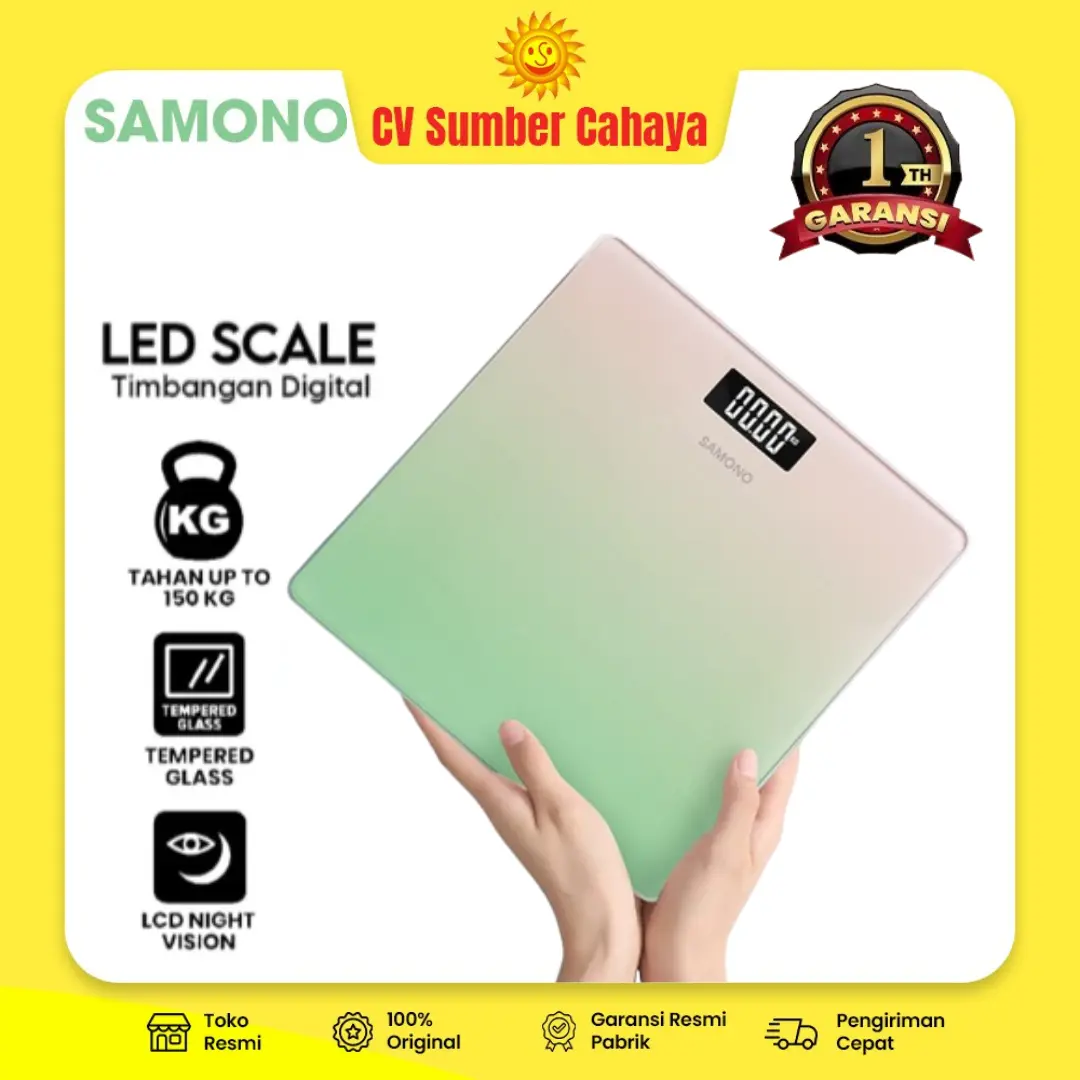Samono Timbangan Badan Digital LED Body Fat Scale SW-BS02