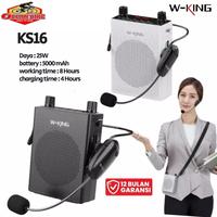 Gambar WKING Speaker Bluetooth Mic Wireless Pinggang Pengeras Suara KS16 25W Megaphone Toa Charger Mengajar - Hitam dari Ocean Bike Official Kota Administrasi Jakarta Barat 4 Tokopedia