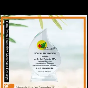 Plakat Akrilik 1,5 cm Custom Laser Print / Print UV Termasuk Box