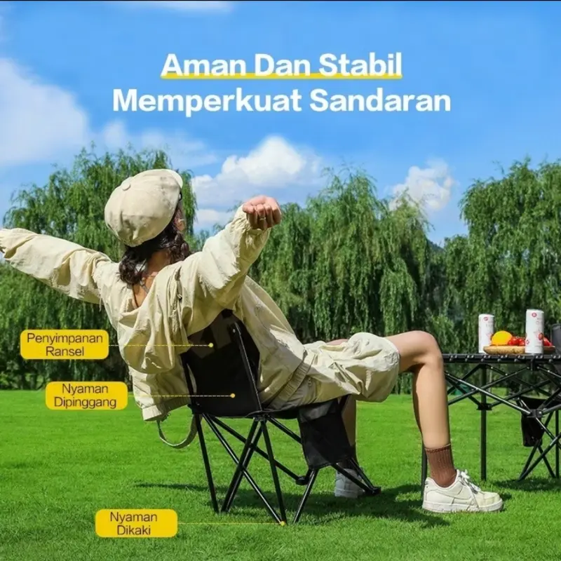 Kursi Lipat Outdoor Kursi Lipat Camping Kursi Camping Kursi Lipat Serbaguna Kursi Lipat Portable Kursi Portable 2