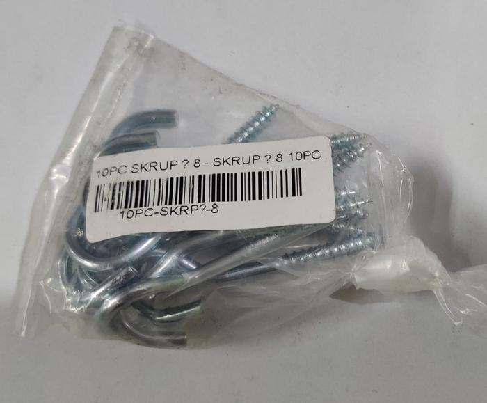Gambar 10PCS SKRUP SEKRUP GANTUNG SKRUP TANDA TANYA ? KAIT BESI SCREW HOOK dari Planet Tools 88 Kota Administrasi Jakarta Utara Tokopedia