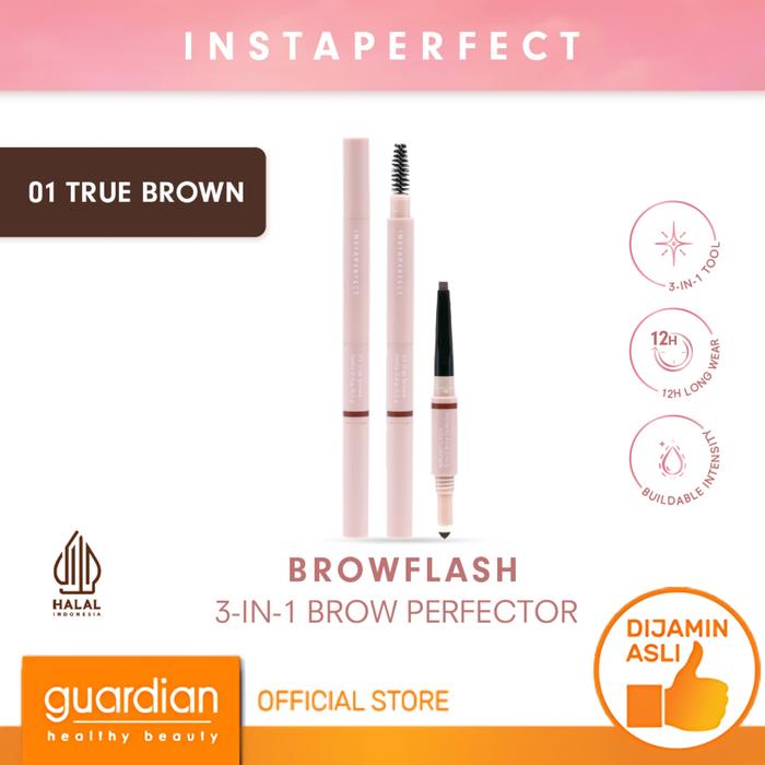 Gambar Instaperfect Browflash 3-In-1 Brow Perfector - 01 True Brown 10Ml dari Guardian Official Store Kab. Bekasi Tokopedia