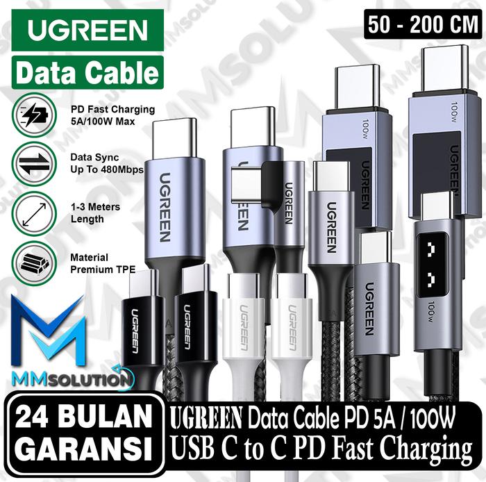 Jual UGREEN Kabel Data USB Type C to Type C PD Fast Charging 5A / 100W ...