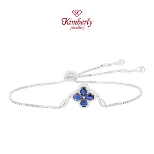 Gelang Berlian Batu Blue Sapphire Serut KBE1167160 - Kimberly Jewellery